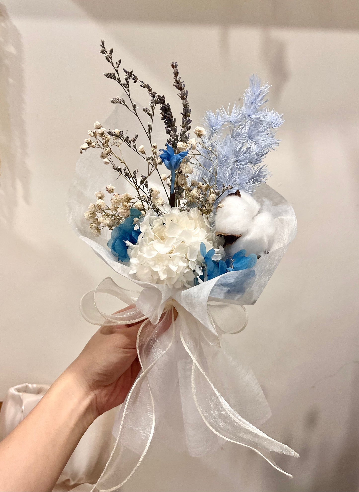 Preserved Blue Tone Mini Bouquet