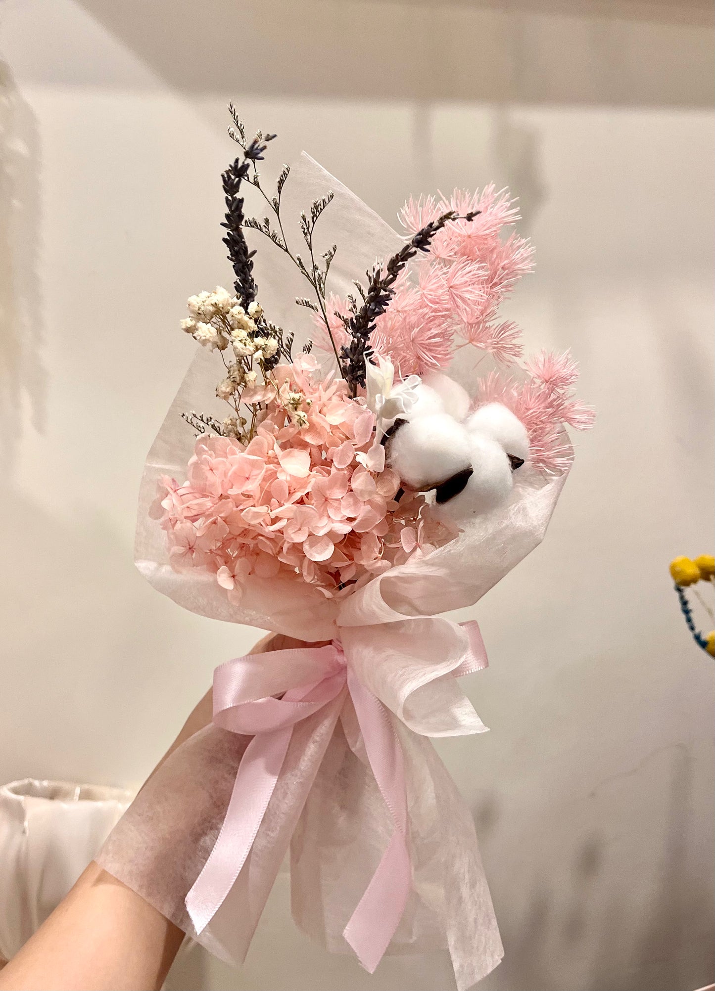 Preserved Pink Tone Mini Bouquet