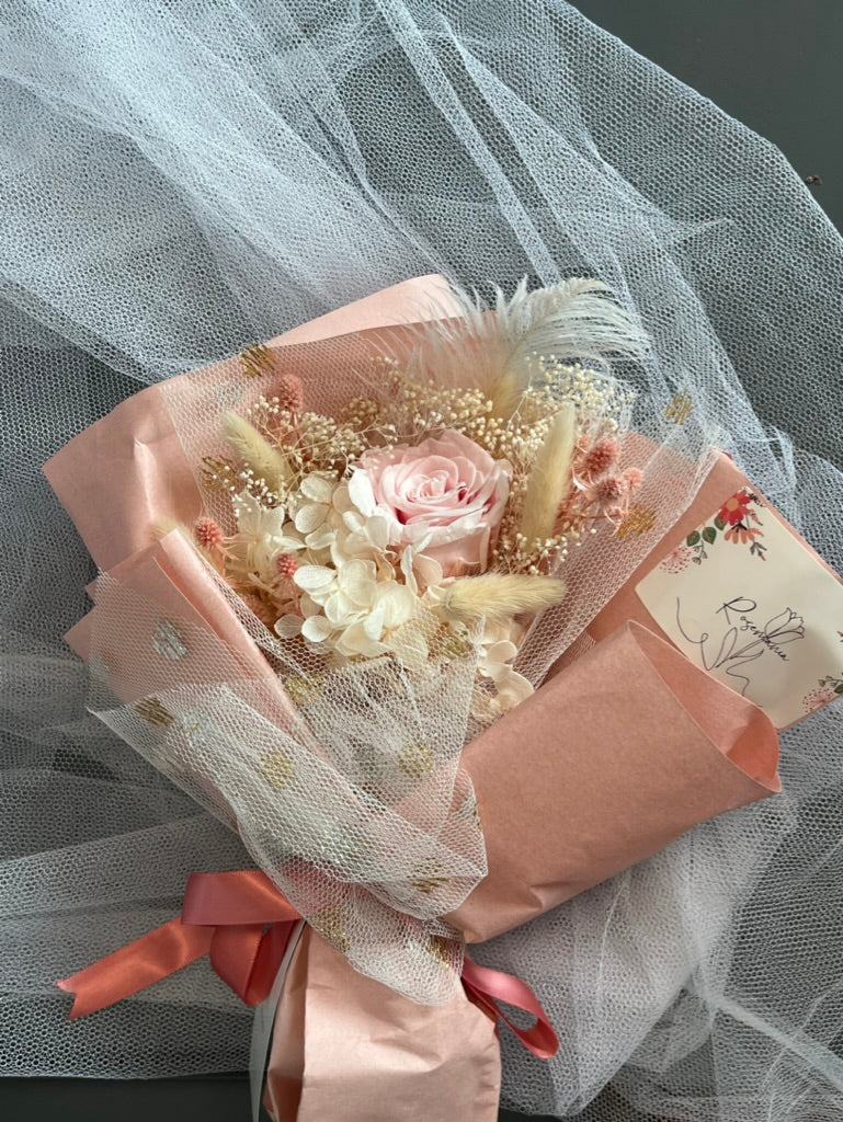 Preserved Pink Rose Bouquet