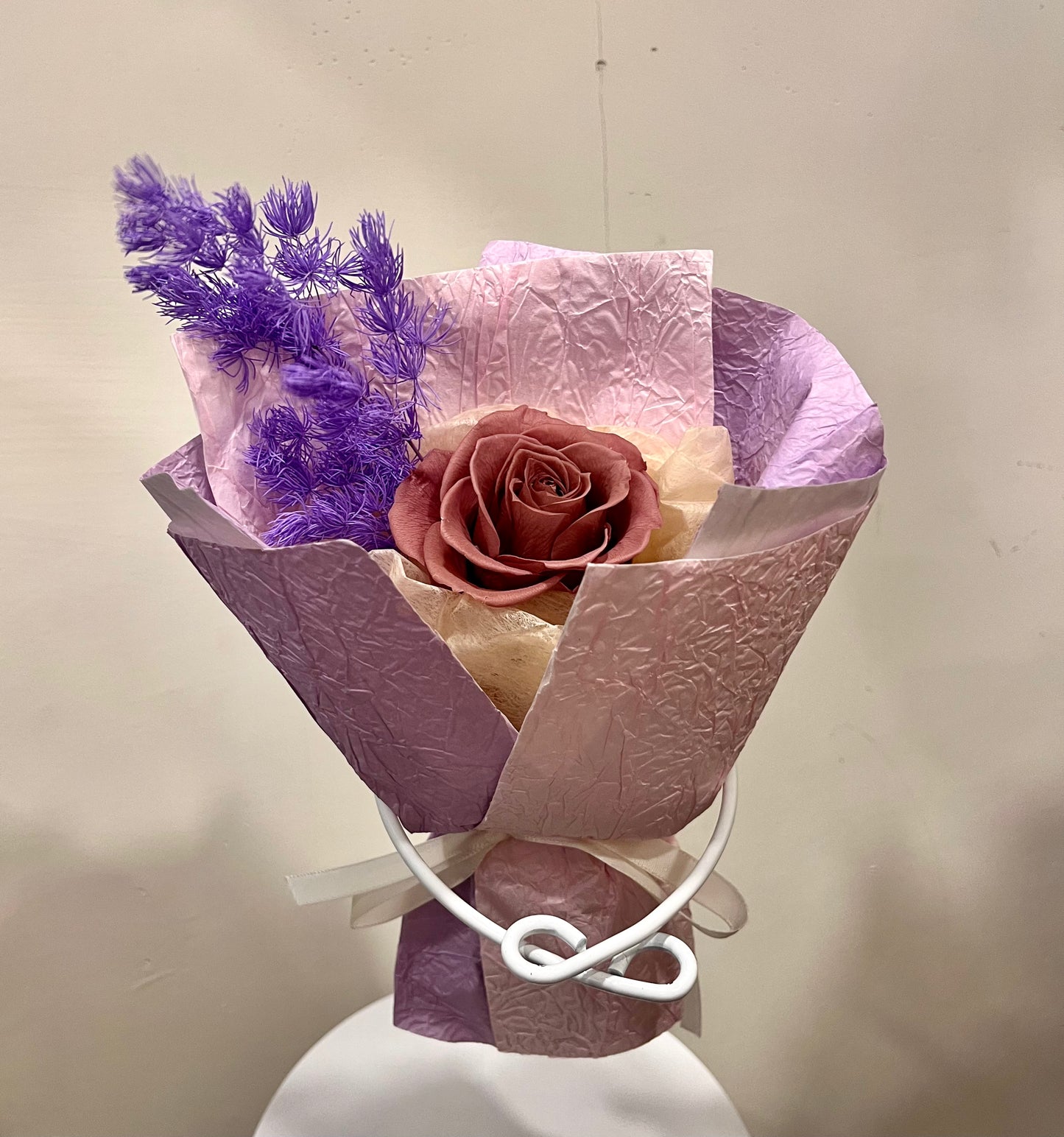 Preserved Single Rose Mini Bouquet 單朵玫瑰迷你花束