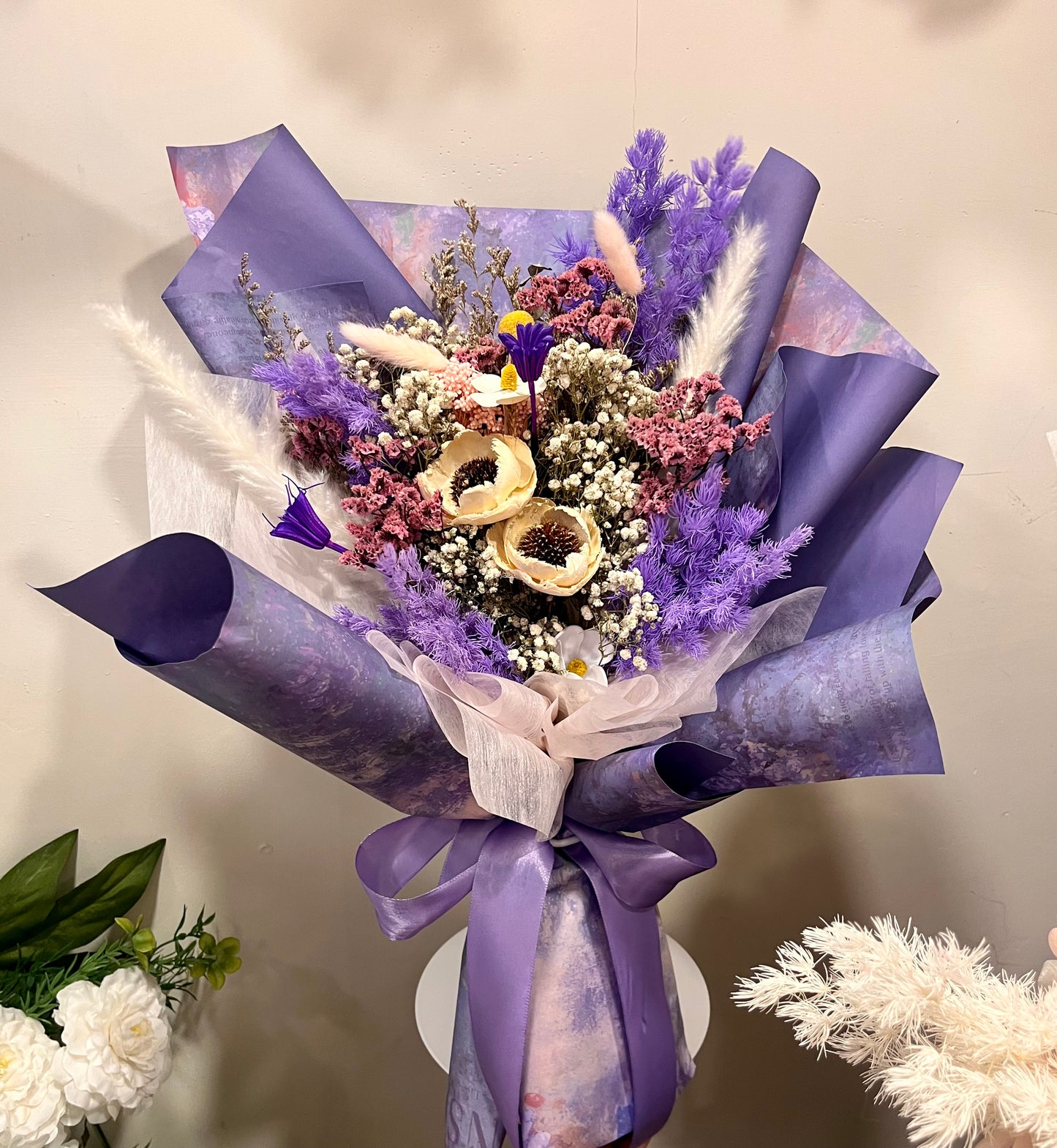 Purple Tone Preserved Flowers Bouquet 紫色系保鮮花/永生花花束