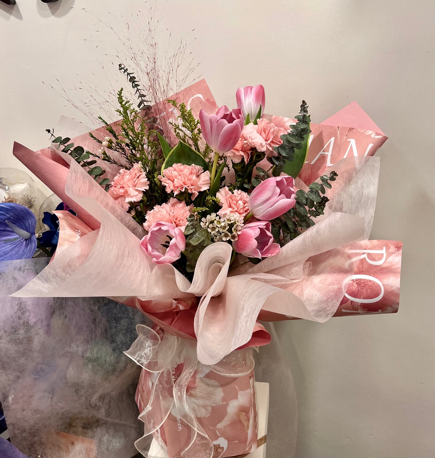 Fresh Tulip and Carnation Bouquet