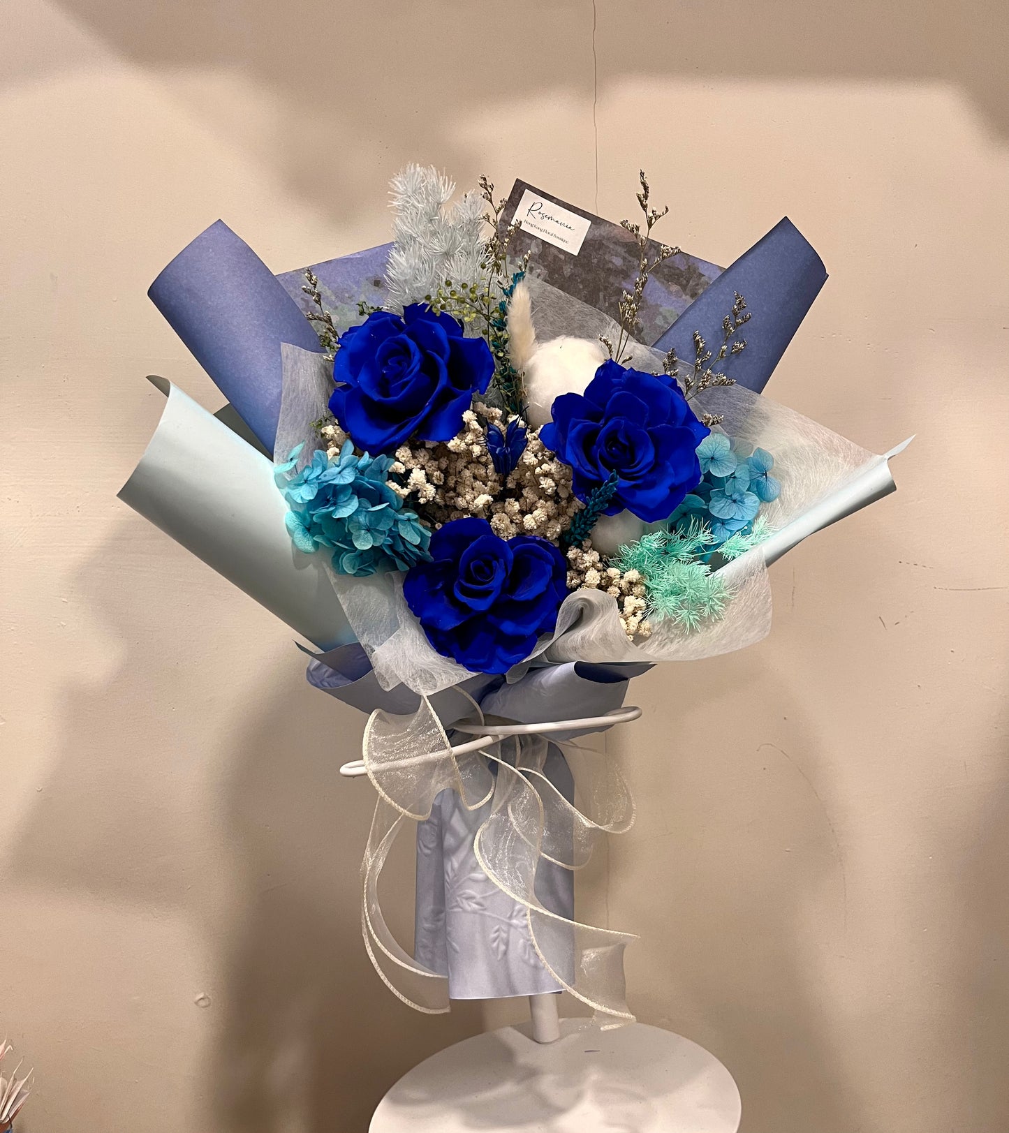 Preserved Blue Roses Bouquet