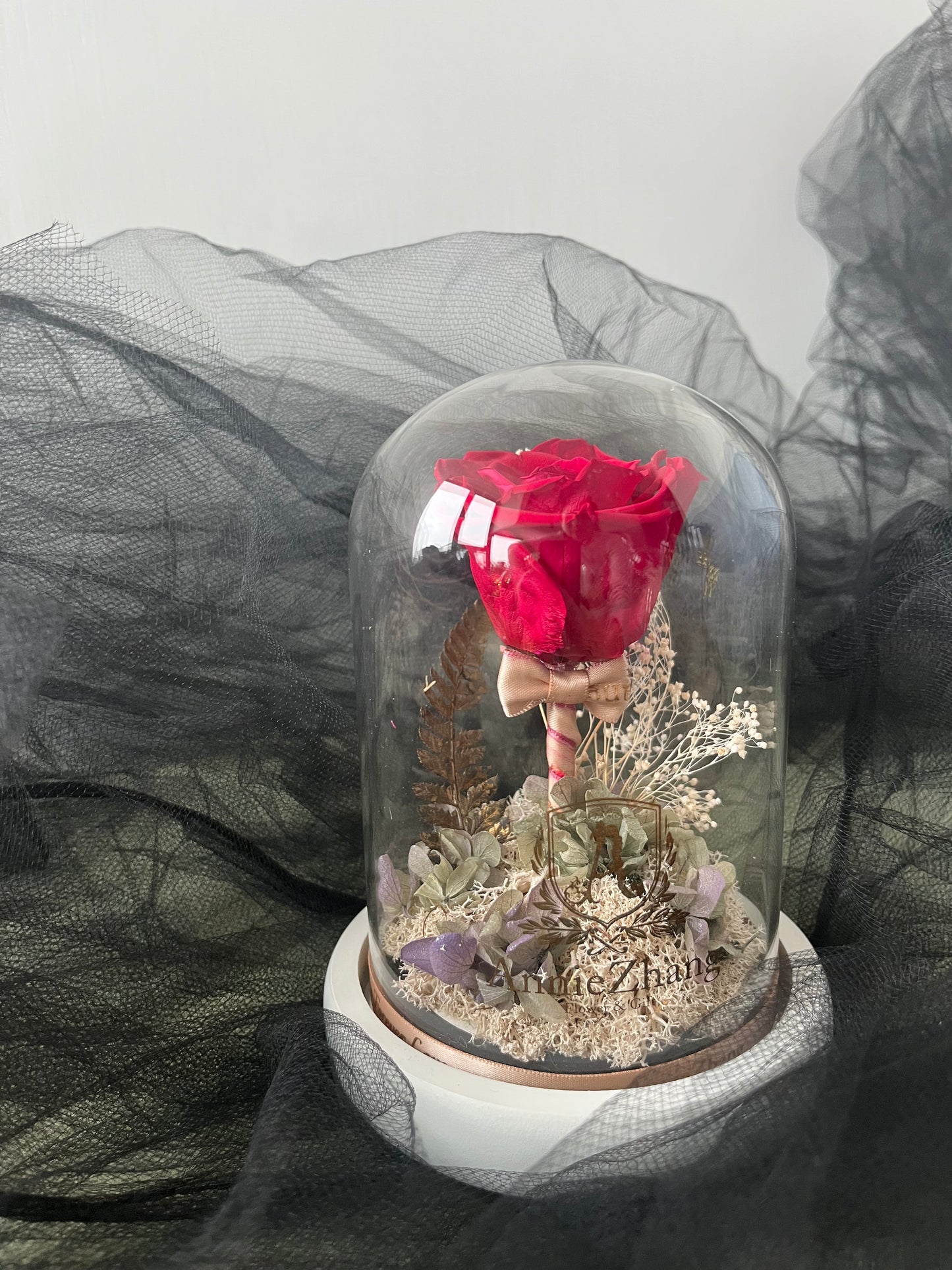Preserved Red Rose Dome