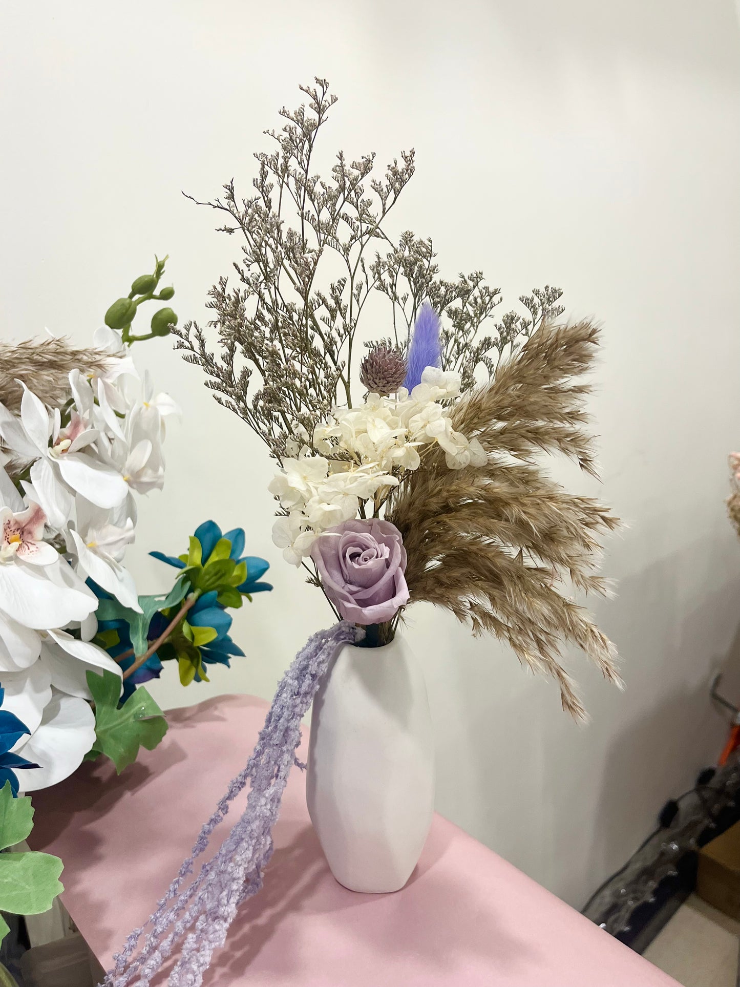 Preserved Flower Vase - Purple