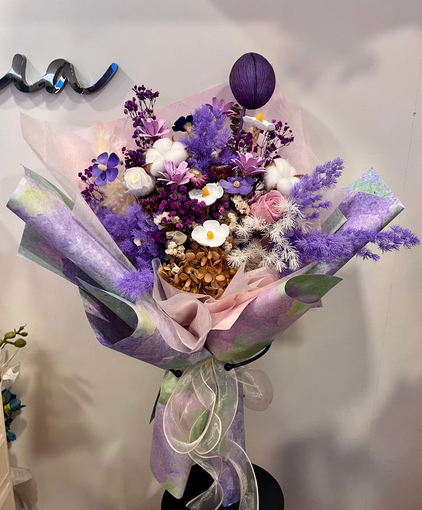 Preserved Purple Tone Bouquet 紫色系保鮮花花束