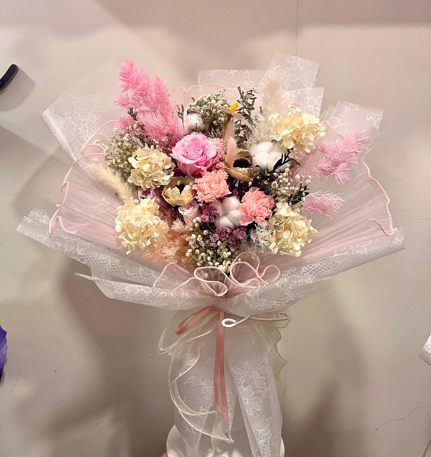 Preserved Pink Roses Bouquet