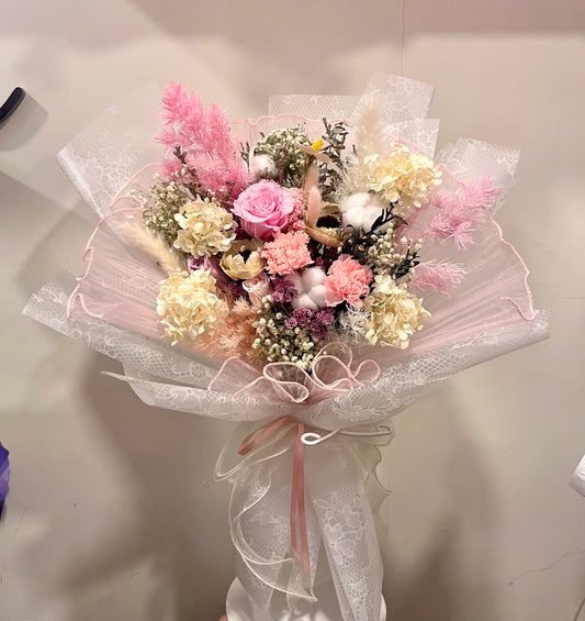 Preserved Pink Roses Bouquet