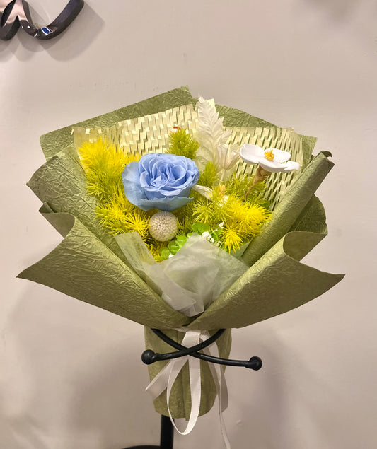 Preserved Green Tone Flowers Bouquet 綠色調保鮮花玫瑰花束