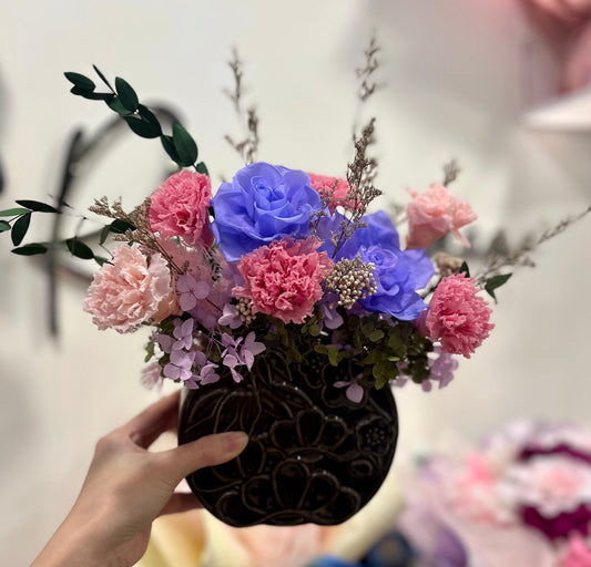 Preserved Roses and Carnations Floral Arrangement