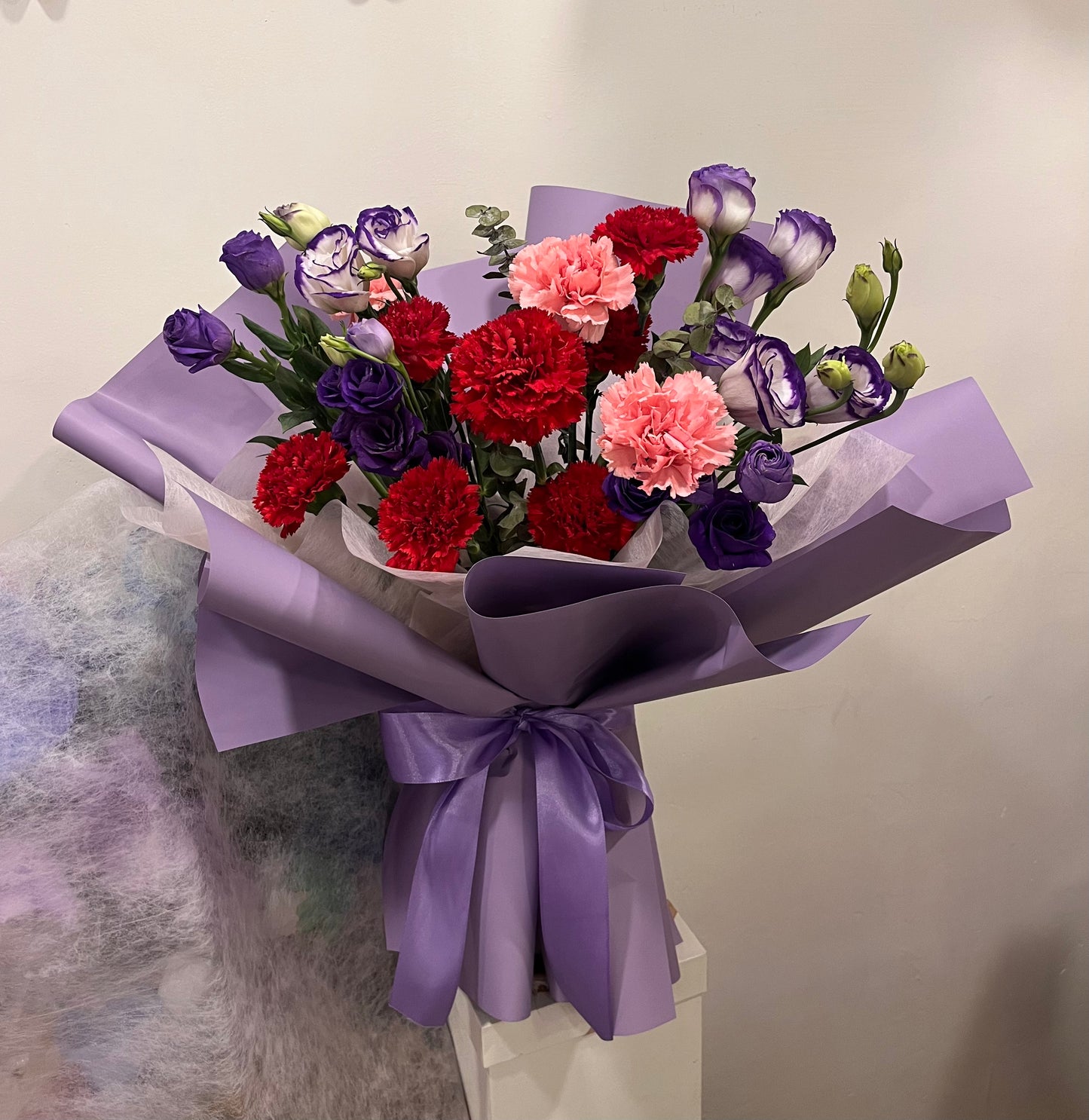 Fresh Purple Ranunculus & Carnation Bouquet