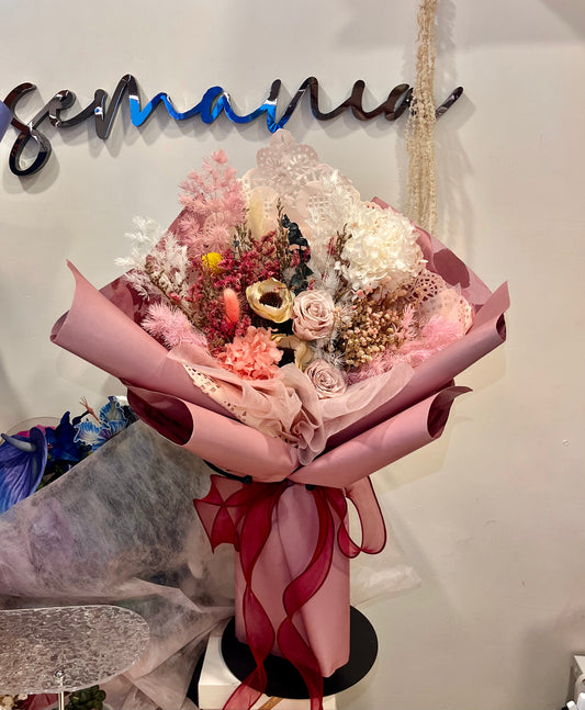 Preserved Pink Roses Bouquet