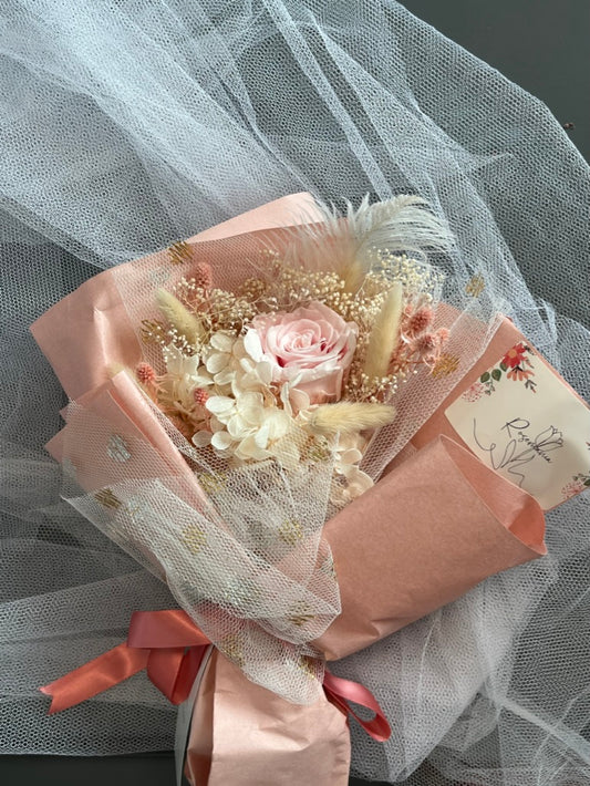 Preserved Pink Rose Bouquet