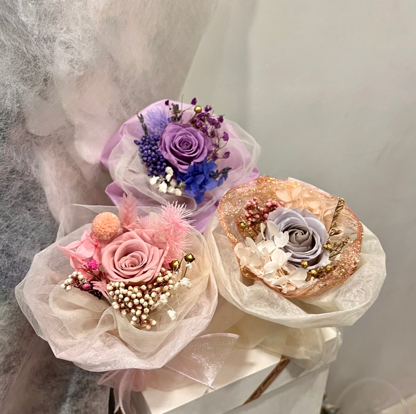 Preserved Rose Mini Bouquet