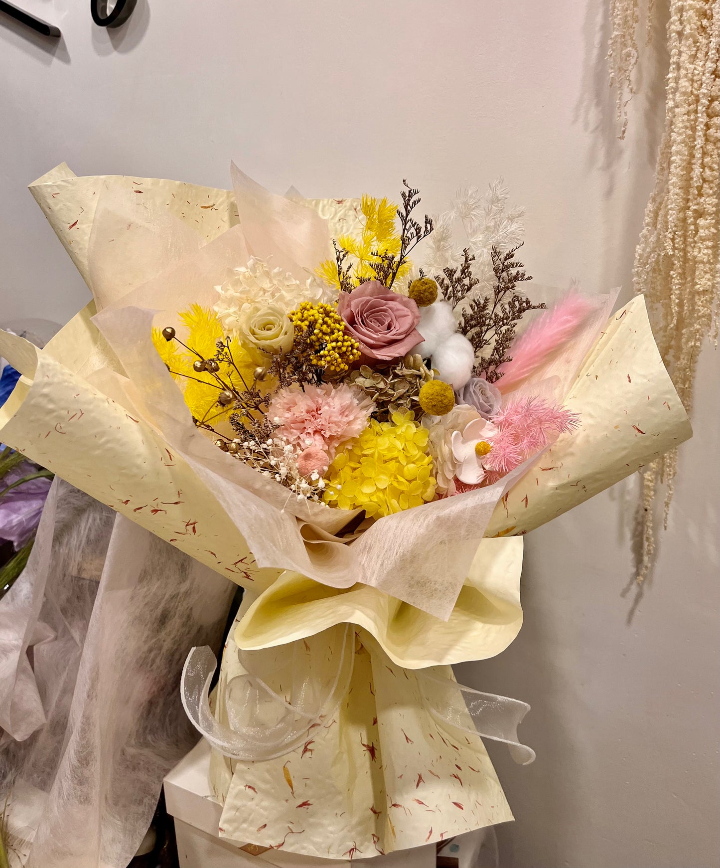 Preserved Yellow Bouquet