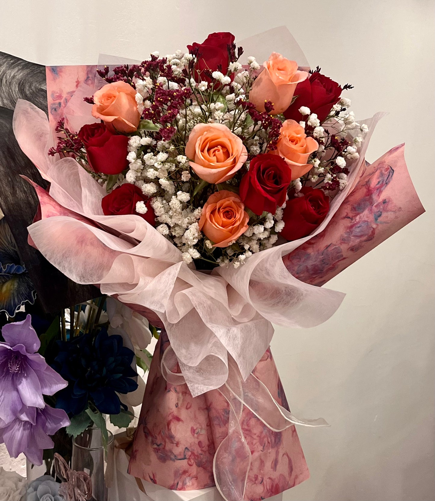 Dual-color Fresh Roses Bouquet