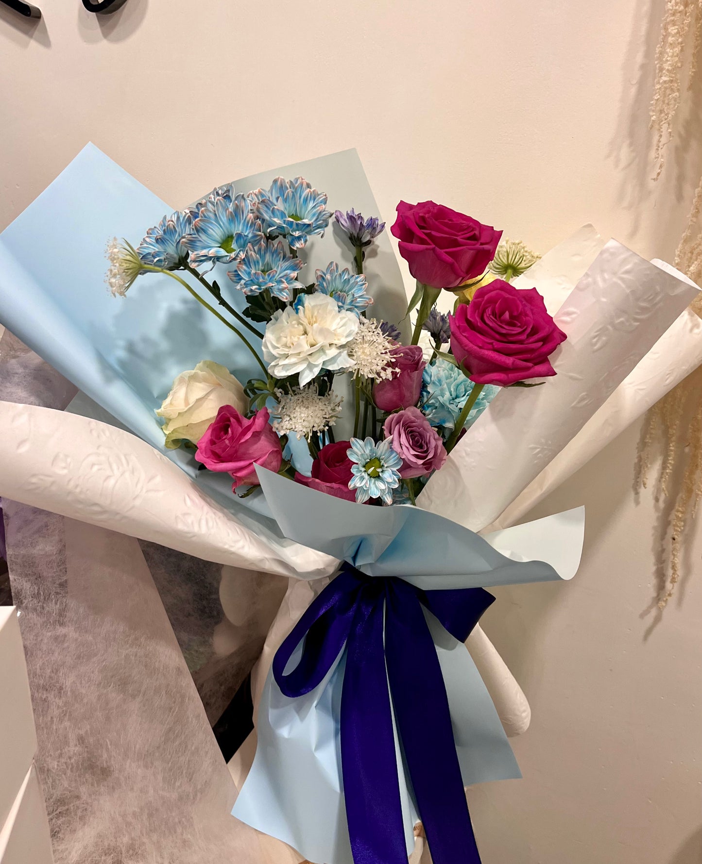 Fresh Blue & Red Tone Bouquet