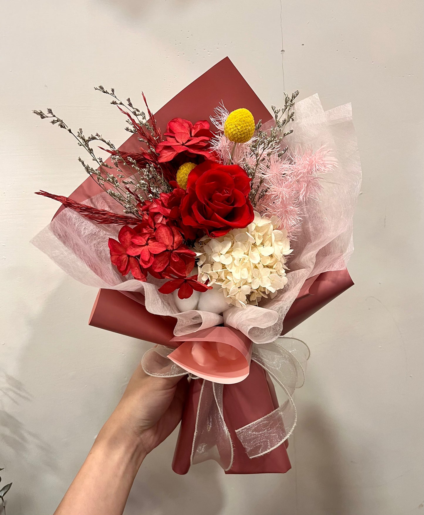 Preserved Red Tone Rose Bouquet