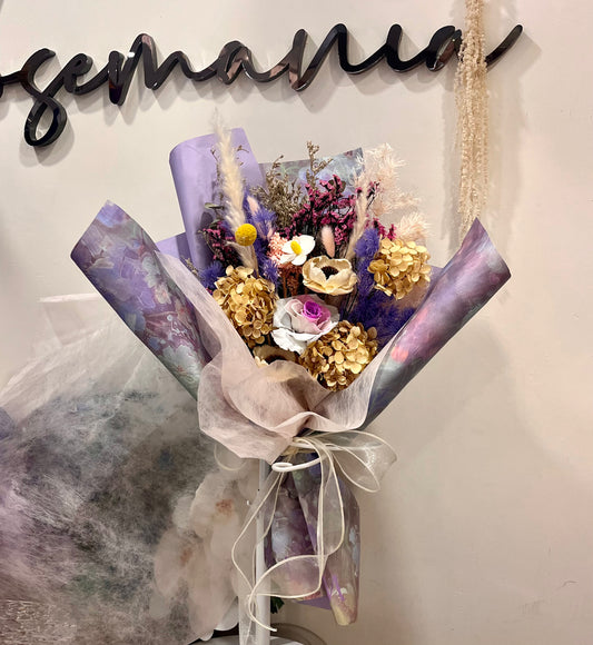 Preserved Purple Tone Bouquet