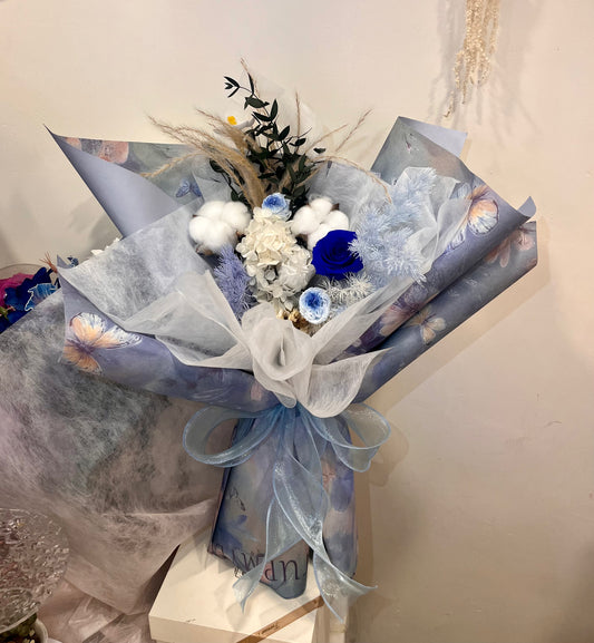 Preserved Blue Roses Bouquet