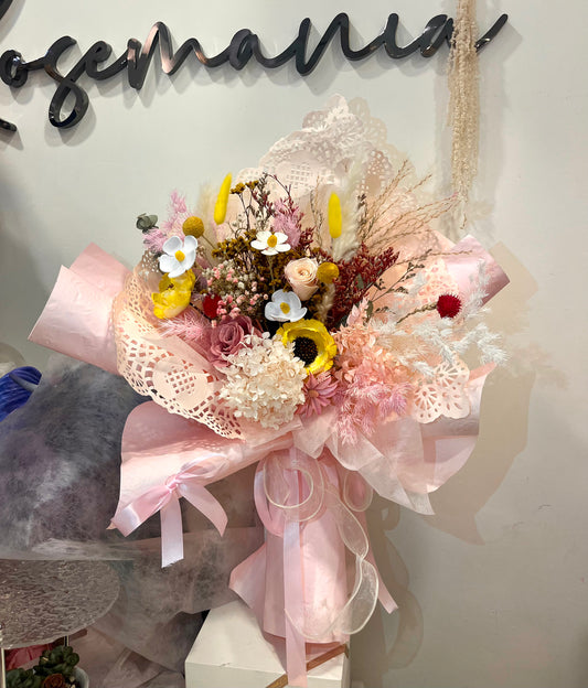 Preserved Pink Roses Bouquet