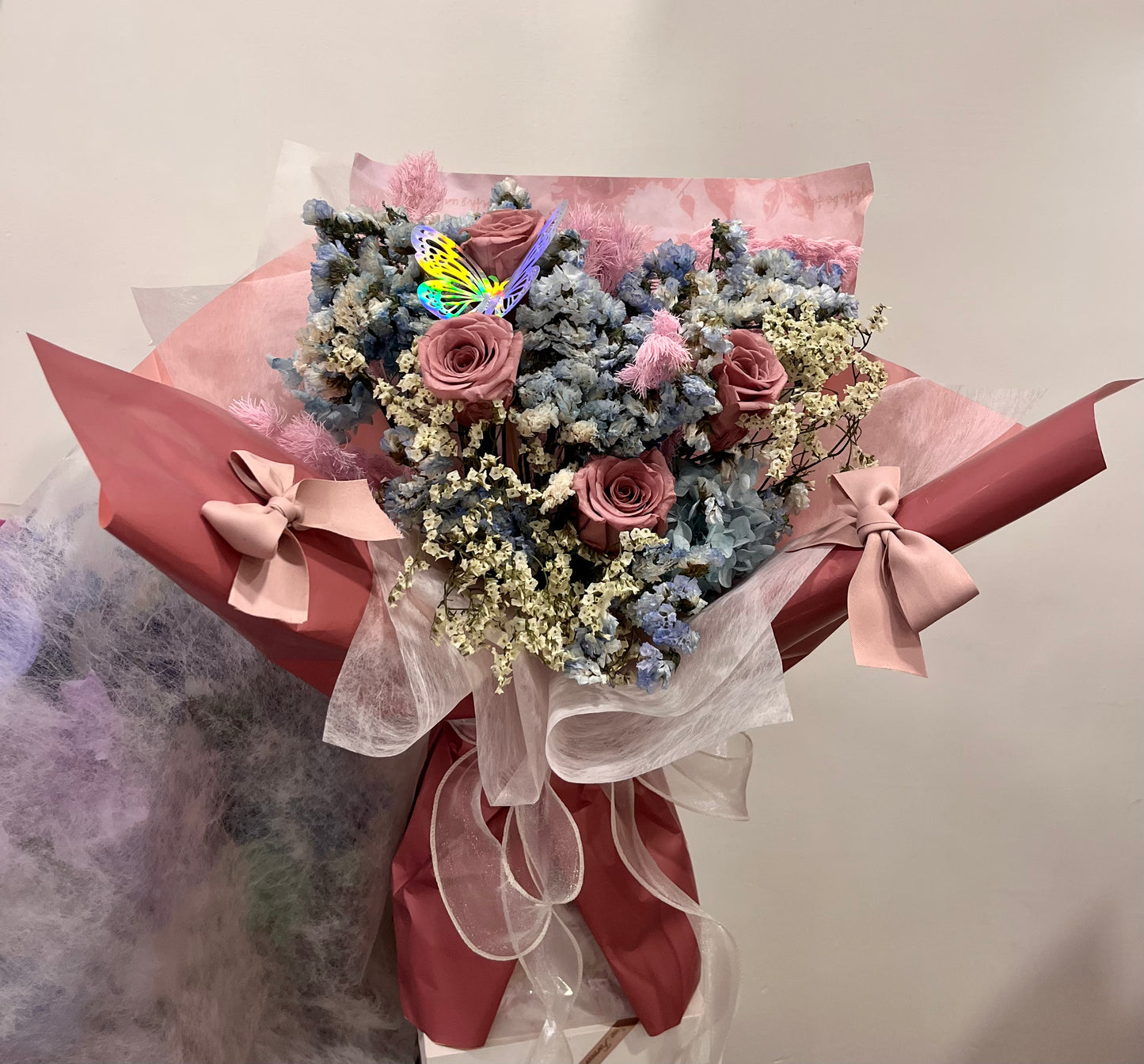 Dual-tone Preserved Pink Roses Bouquet