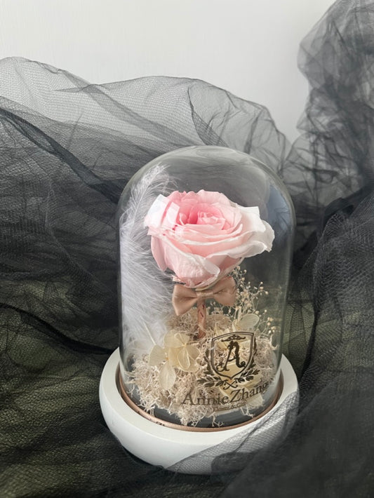 Annie Preserved Pink Rose Dome