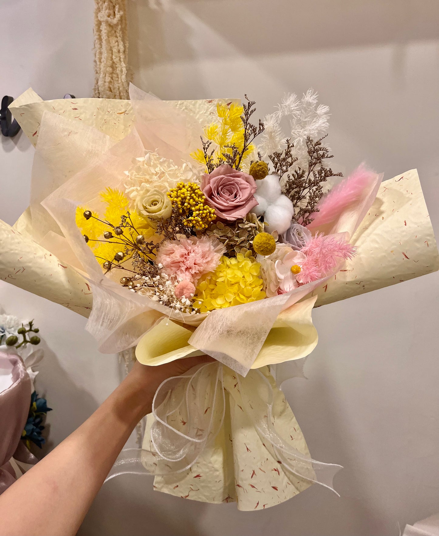 Preserved Yellow Bouquet