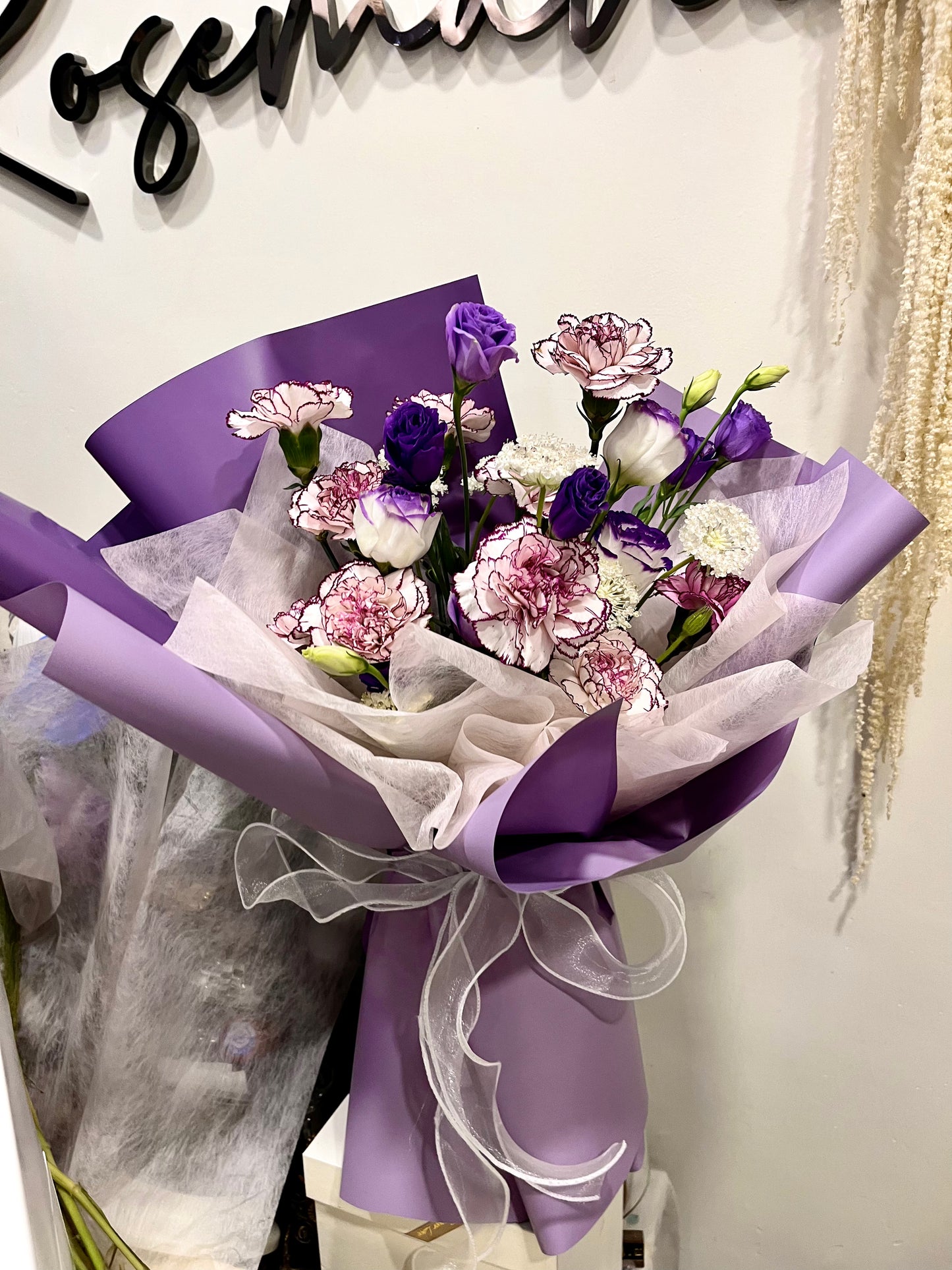 Fresh Eustoma & Carnation Bouquet