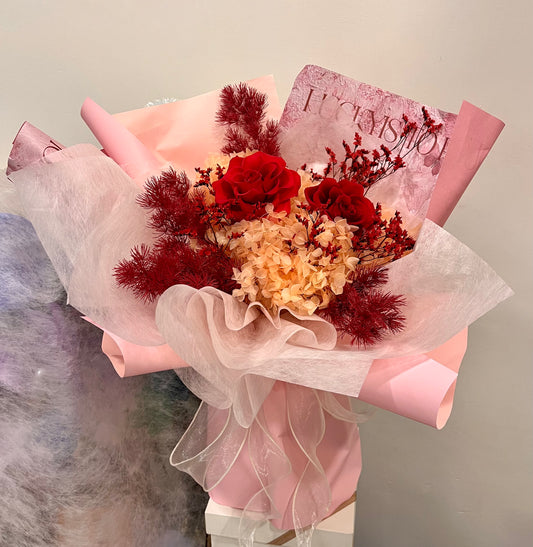 Preserved Red Roses Bouquet