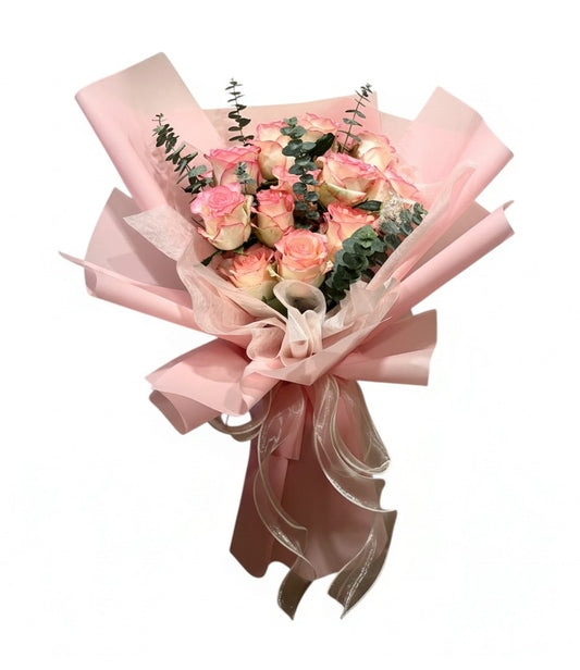 Fresh Pink Roses Bouquet