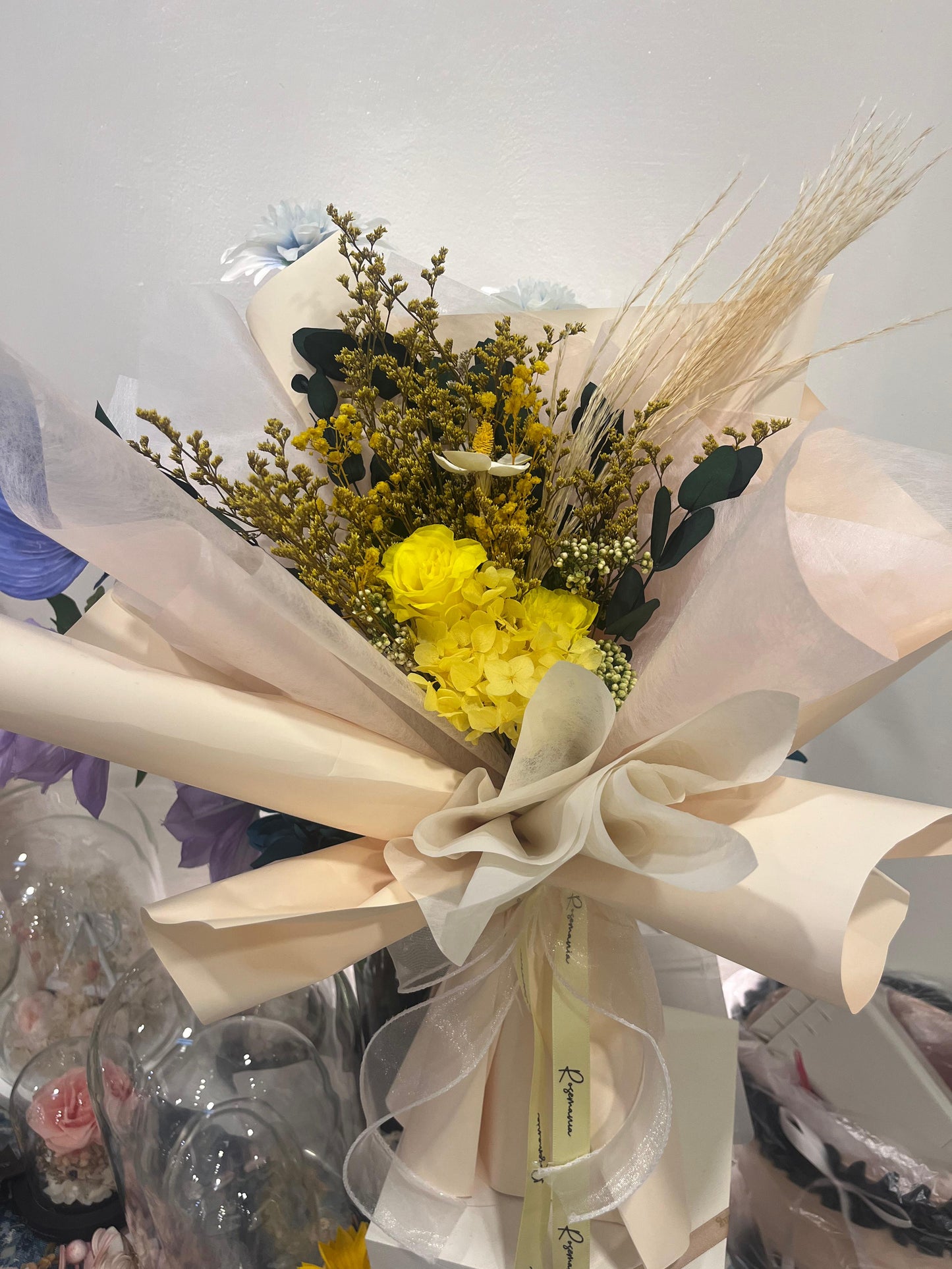 Yellow Rose Preserved Flower Bouquet